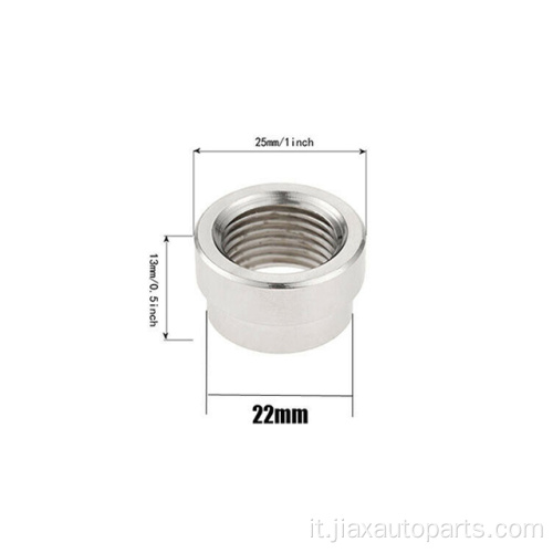 Dado a gradino del sensore di ossigeno, tappo saldato SS304 M18*1.5